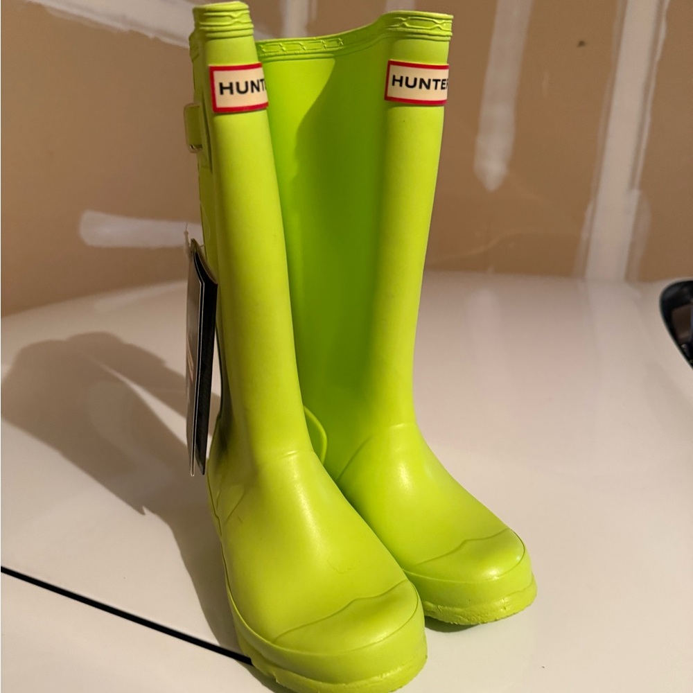 Hunter Bright Lime Tall Rain Boots